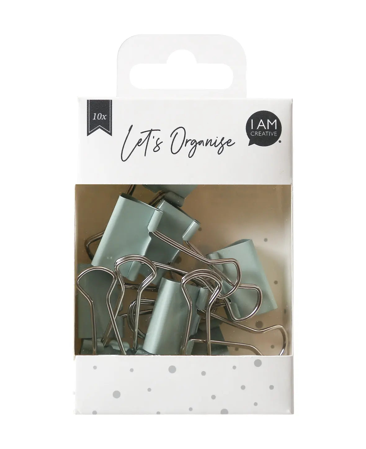 I AM CREATIVE Binder Clips Lets Organize 4035.13 hellgrün, 25mm, 10 Stk. Idealshop