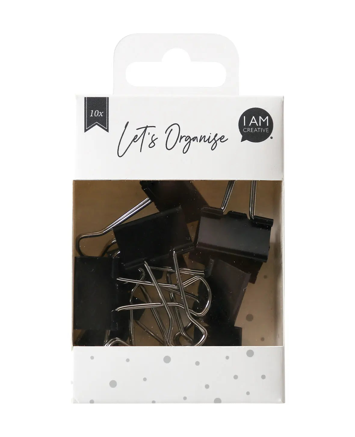 I AM CREATIVE Binder Clips Lets Organize 4035.14 schwarz, 25mm, 10 Stk. Idealshop