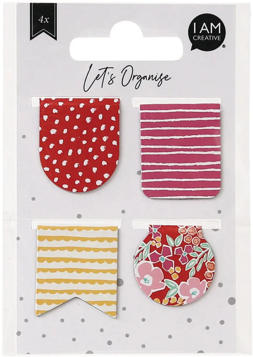 I AM CREATIVE Bookmark Let`s Organize 4035.05 magnetisch, 4 assorted Idealshop