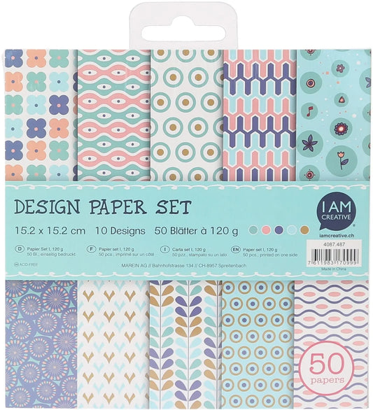 I AM CREATIVE Design Paper Set I 4087.487 50 Blatt, pastell Idealshop