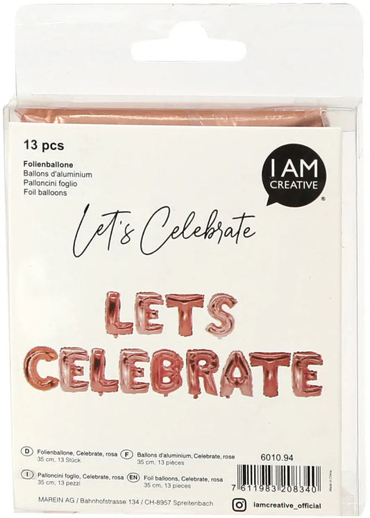 I AM CREATIVE Folienballon, Celebrate, 35cm 6010.94 rosa Idealshop