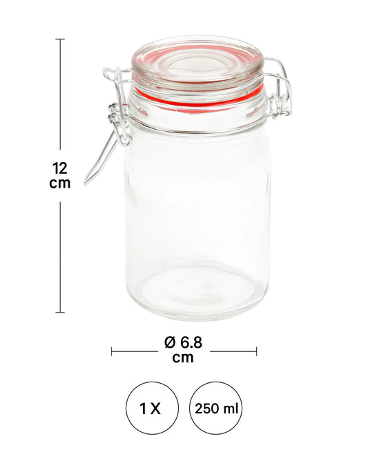 I AM CREATIVE Glas mit Bügelverschluss 5100.09 transparent 8x12cm Idealshop