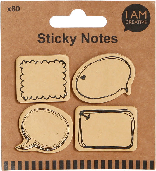 I AM CREATIVE Haftnotiz 4087.19 Sprechblasen, 80 Stück Idealshop