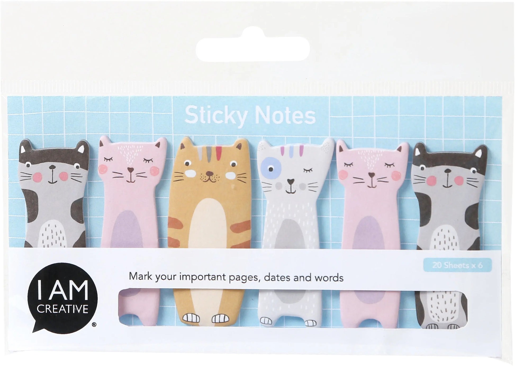 I AM CREATIVE Haftnotizen 4086.73 Katze 6x20 Blatt Idealshop