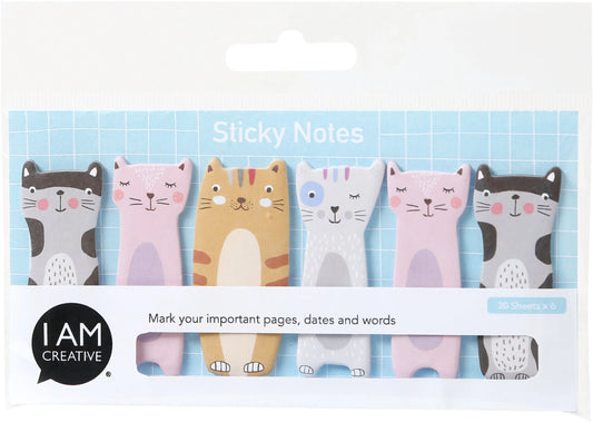 I AM CREATIVE Haftnotizen 4086.73 Katze 6x20 Blatt Idealshop