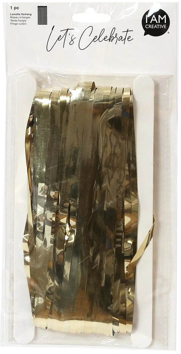 I AM CREATIVE Lametta Vorhang, 0.9x2.4 m 6010.978 gold Idealshop