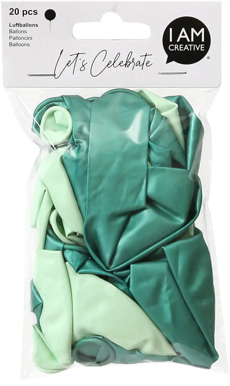 I AM CREATIVE Luftballons, mint mix 6010.77 20 Stück Idealshop