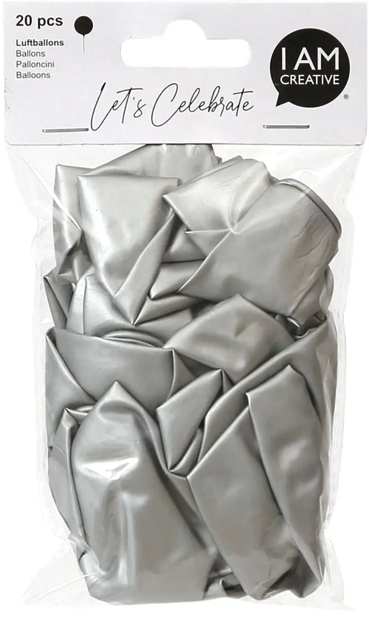 I AM CREATIVE Luftballons,silber,metallic 6010.74 20 Stück Idealshop