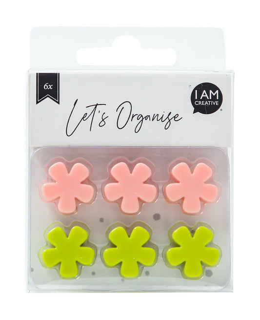 I AM CREATIVE Magnet Blume Let`s Organize 4035.59 pastell 6 Stück Idealshop