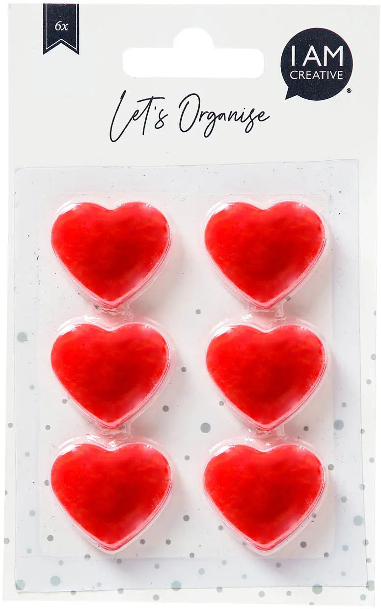 I AM CREATIVE Magnet Herz Let`s Organize 4035.49 rot, stark 6 Stück Idealshop