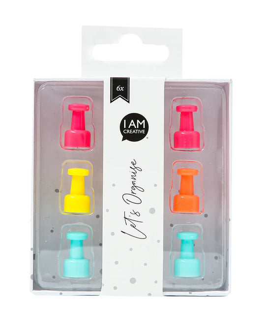 I AM CREATIVE Magnet Pin Let`s Organize 4035.57 bunt 6 Stück Idealshop