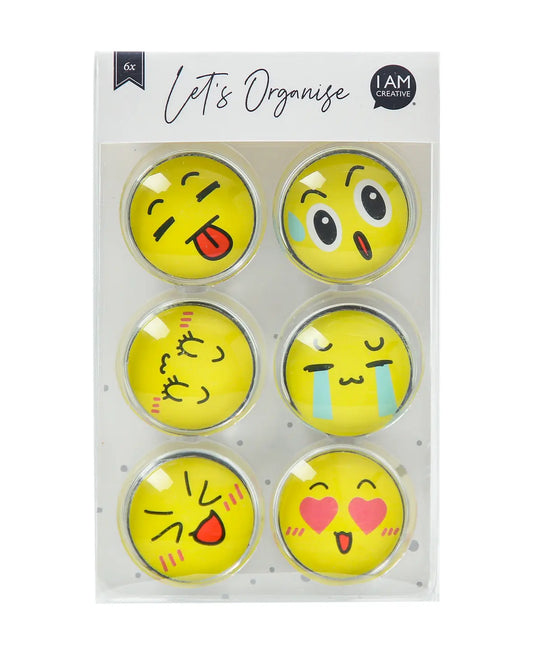 I AM CREATIVE Magnet Smiley Let`s Organize 4035.64 Glas, 30mm 6 Stück Idealshop