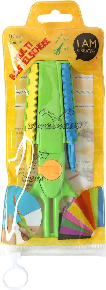 I AM CREATIVE Multi-Bastelschere 4080.35 9 Konturen, 16cm Idealshop