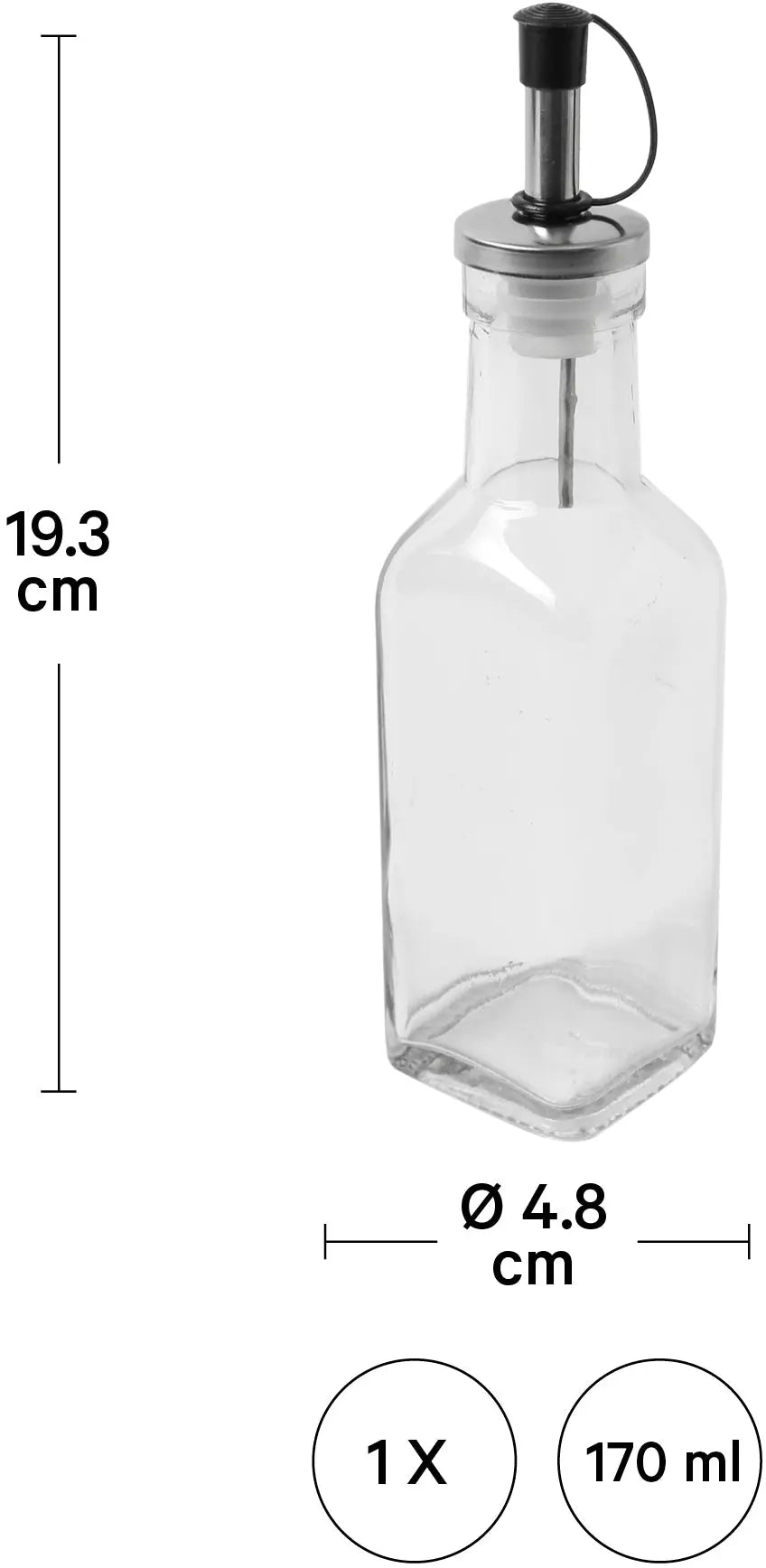 I AM CREATIVE Ölflasche 170ml 5100.3 mit Metallausgiesser Idealshop