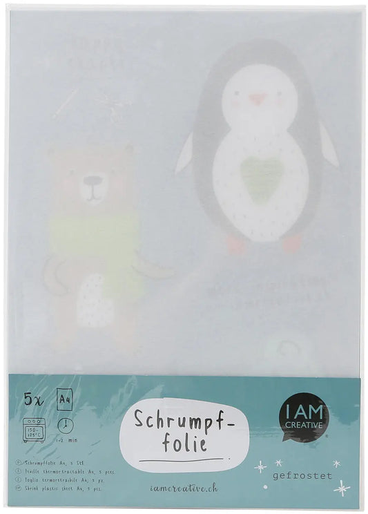 I AM CREATIVE Shrinkfolie A4 4010.47 gefrostet, 5 Blatt Idealshop