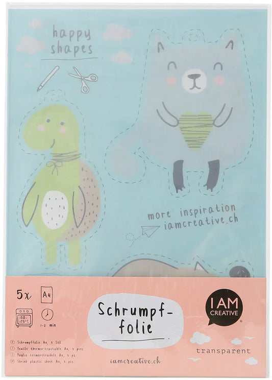 I AM CREATIVE Shrinkfolie A4 4010.48 transparent, 5 Blatt Idealshop