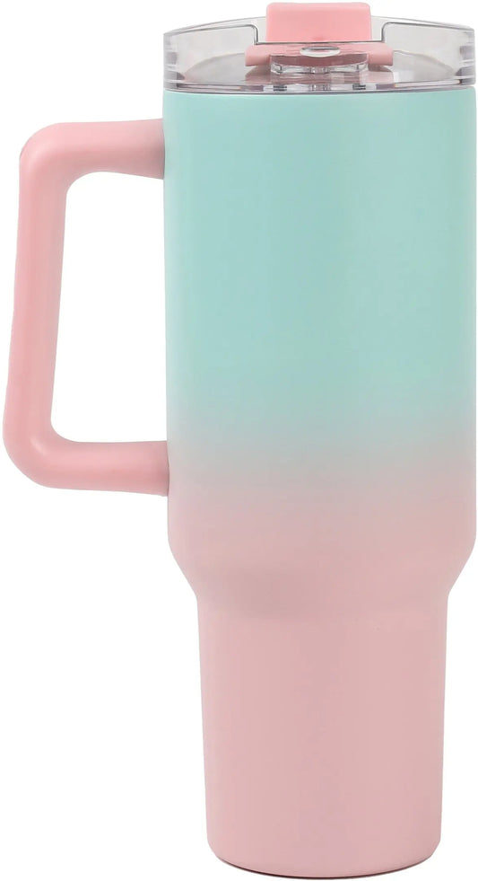 I-DRINK Thermobecher 1.2lt ID0255 aquablau/rosa Idealshop