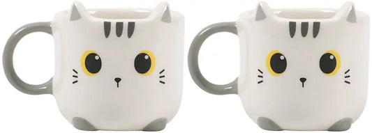 I-TOTAL Espressotassen 2er Set XL2520D White Cat Idealshop