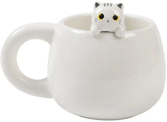 I-TOTAL Tasse 450ml XL2525A White Cat Idealshop