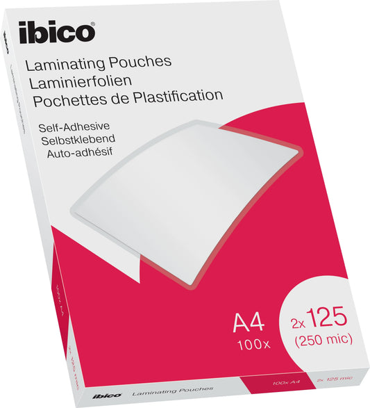 IBICO Laminiertasche A4 627325 glanz, 125my selbstkl. 100 Stk Idealshop