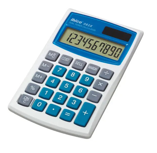 IBICO Taschenrechner 082X IB410017 10-stellig grau/blau Idealshop