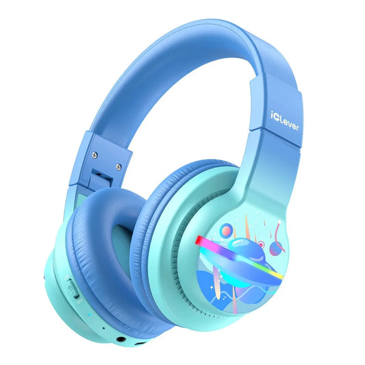 ICLEVER Kids Bluetooth Headphones C03-1702N-35 BTH12, LED, 55h, gradient blue Idealshop