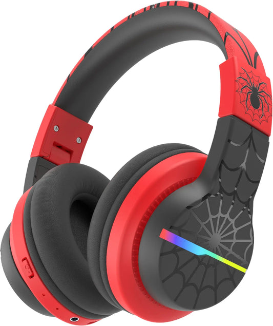 ICLEVER Kids Bluetooth Headphones C03-1702N-37 BTH12, LED, 55h, black/red Idealshop