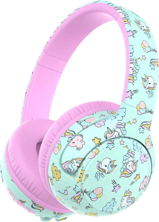 ICLEVER Kids Bluetooth Headphones C18-2083N-01 BTH27, 74h, green/pink Idealshop