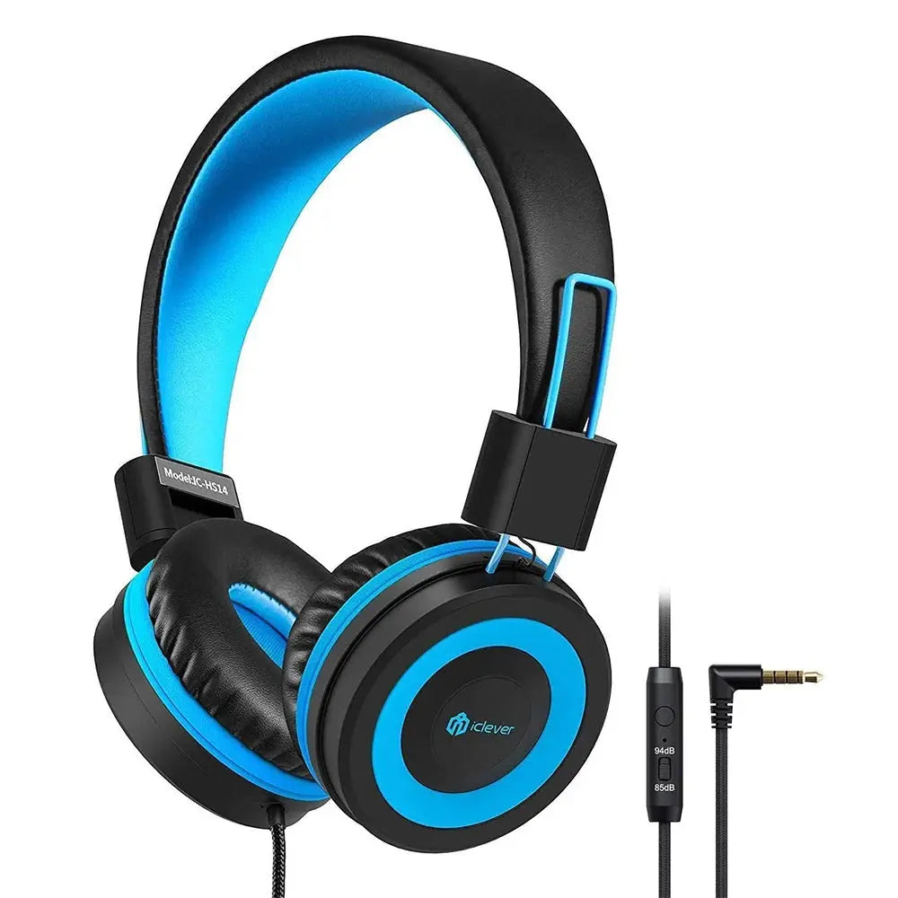 ICLEVER Wired Kids Headphones C01-1702N-31 HS14, 3,5mm, Mic, black/blue Idealshop