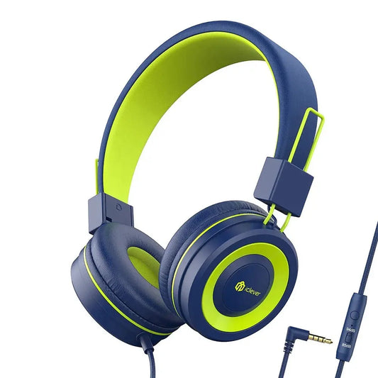 ICLEVER Wired Kids Headphones C01-1702N-41 HS14, 3,5mm, Mic, blue/green Idealshop