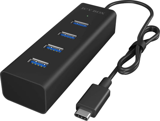 ICY BOX 4 Port Hub Type C USB 3.0 IB-HUB1409-C3 Aluminium black Idealshop