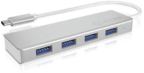 ICY BOX USB 3.0 Type-C Hub silver IB-HUB1425-C with 4 USB ports Idealshop