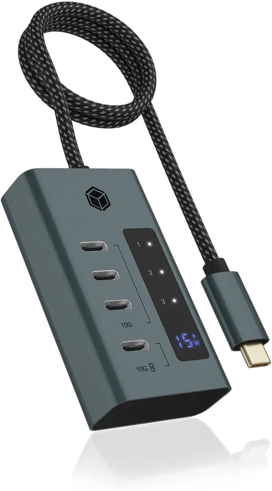 ICY BOX USB-C - 4-Port Hub IB-HUB1454-C31 3x 3.2 Gen2, 1x PD 20W Idealshop