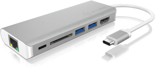 ICY BOX USB Type-C Notebook IB-DK4034-CP Dockingstation silver/white Idealshop