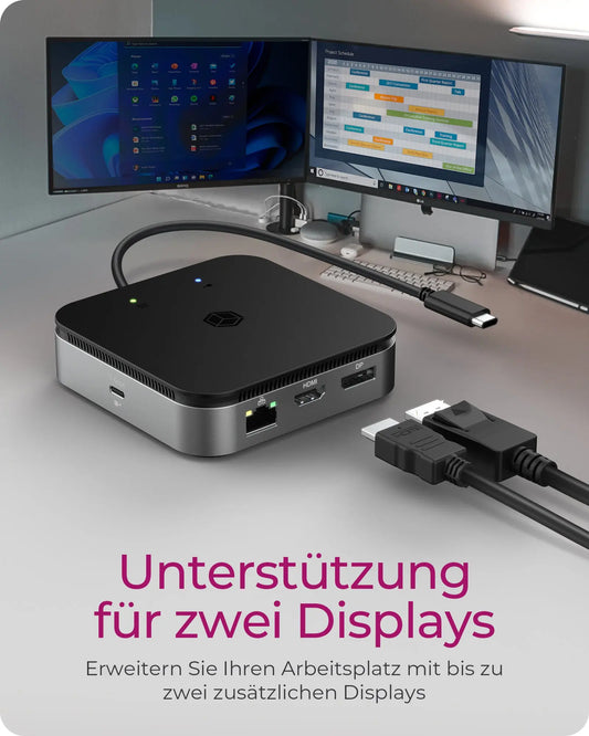 ICY BOX USB4 DockingStation Dual IB-DK408-C41 1x HDMI+DP,3x USB 3.2, Gigabit Idealshop