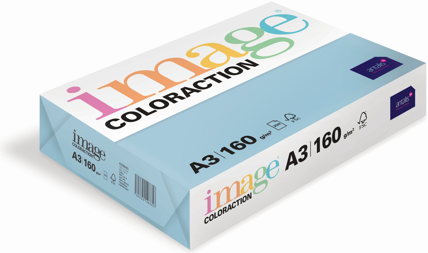 IMAGE COLORACTION Kopierpapier Iceberg A3 294536 120g, eisblau 250 Blatt Idealshop