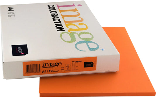 IMAGE COLORACTION Kopierpapier Amsterdam A4 266656 120g, orange 250 Blatt Idealshop