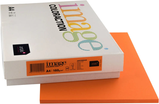 IMAGE COLORACTION Kopierpapier Amsterdam A4 266728 160g, orange 250 Blatt Idealshop