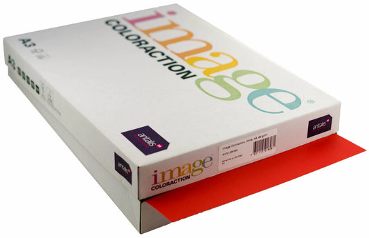 IMAGE COLORACTION Kopierpapier Chile A3 266469 80g, rot 500 Blatt Idealshop