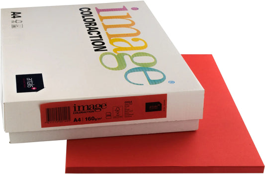 IMAGE COLORACTION Kopierpapier Chile A4 266782 rot, 160g 250 Blatt Idealshop