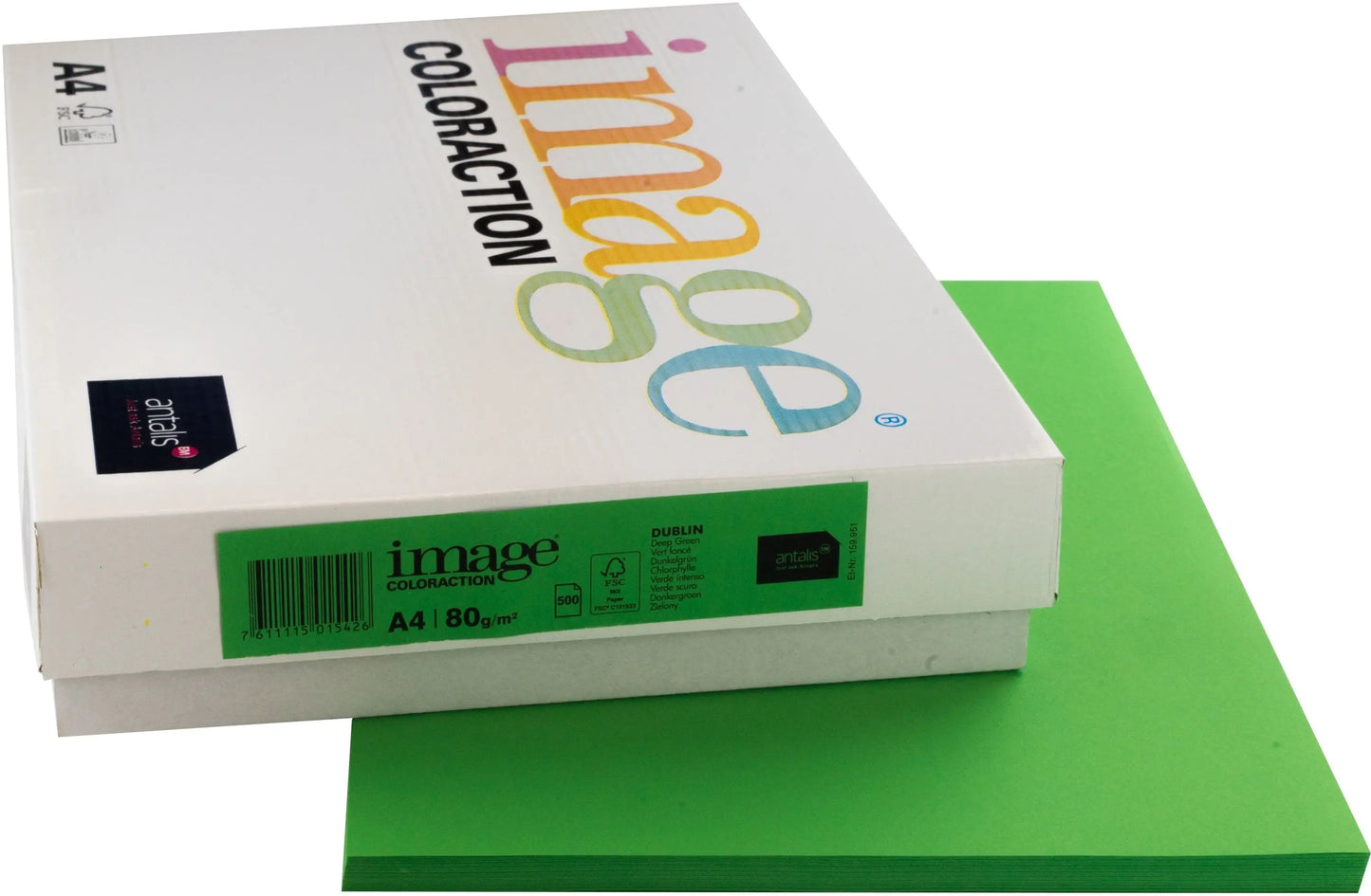 IMAGE COLORACTION Kopierpapier Dublin A4 385079 80g, dunkelgrün 500 Blatt Idealshop