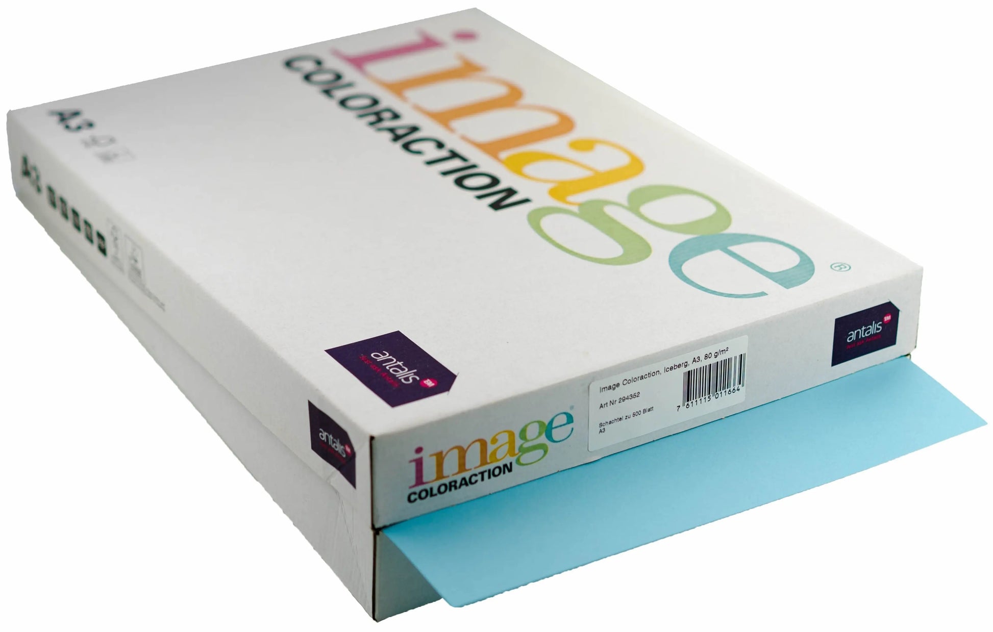 IMAGE COLORACTION Kopierpapier Iceberg A3 294352 80g, eisblau 500 Blatt Idealshop