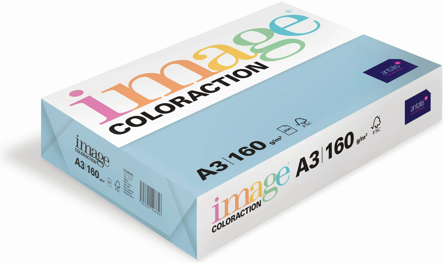 IMAGE COLORACTION Kopierpapier Iceberg A3 294560 160, eisblau 250 Blatt Idealshop