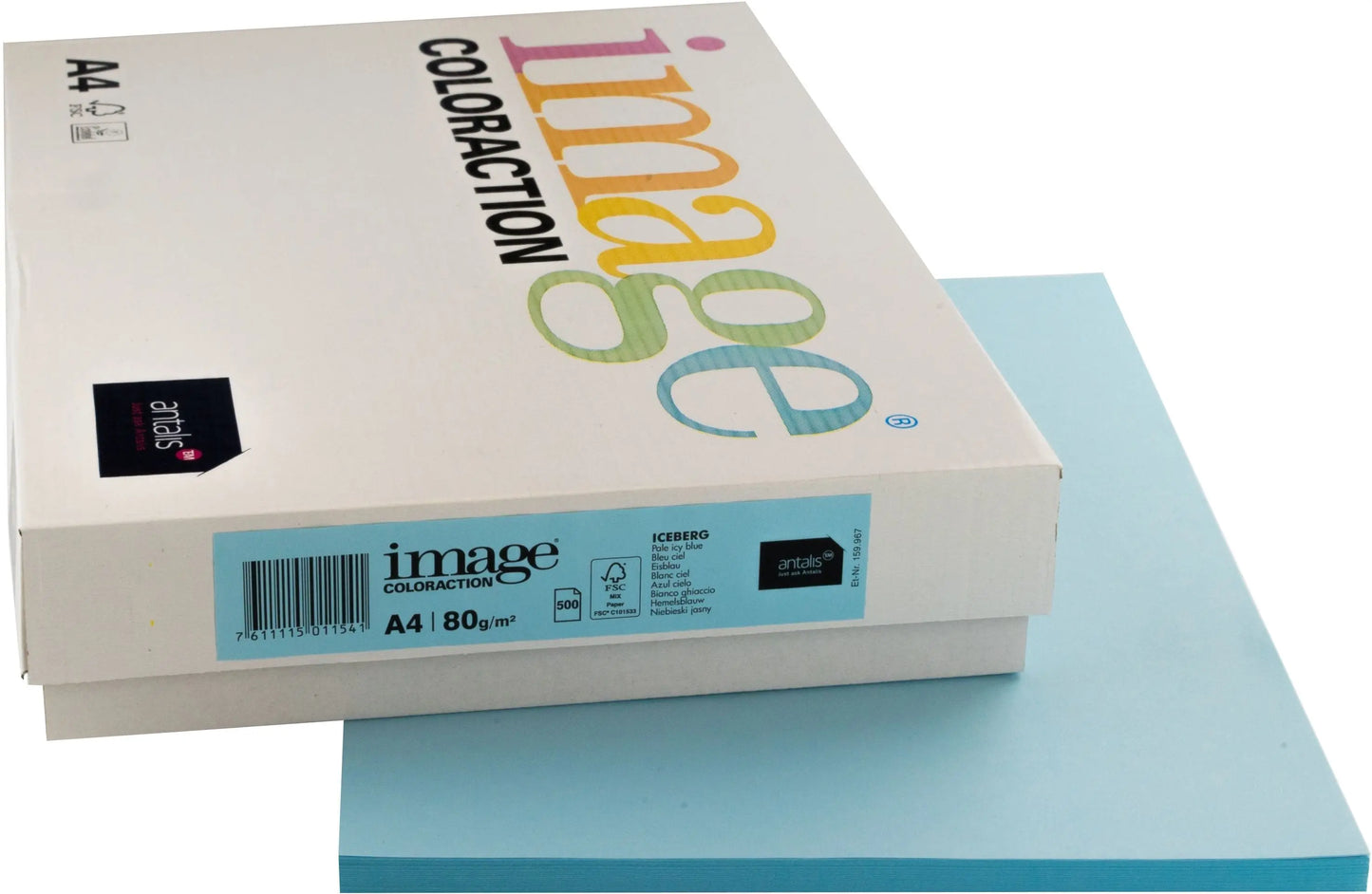 IMAGE COLORACTION Kopierpapier Iceberg A4 294347 80g eisblau 500 Blatt Idealshop