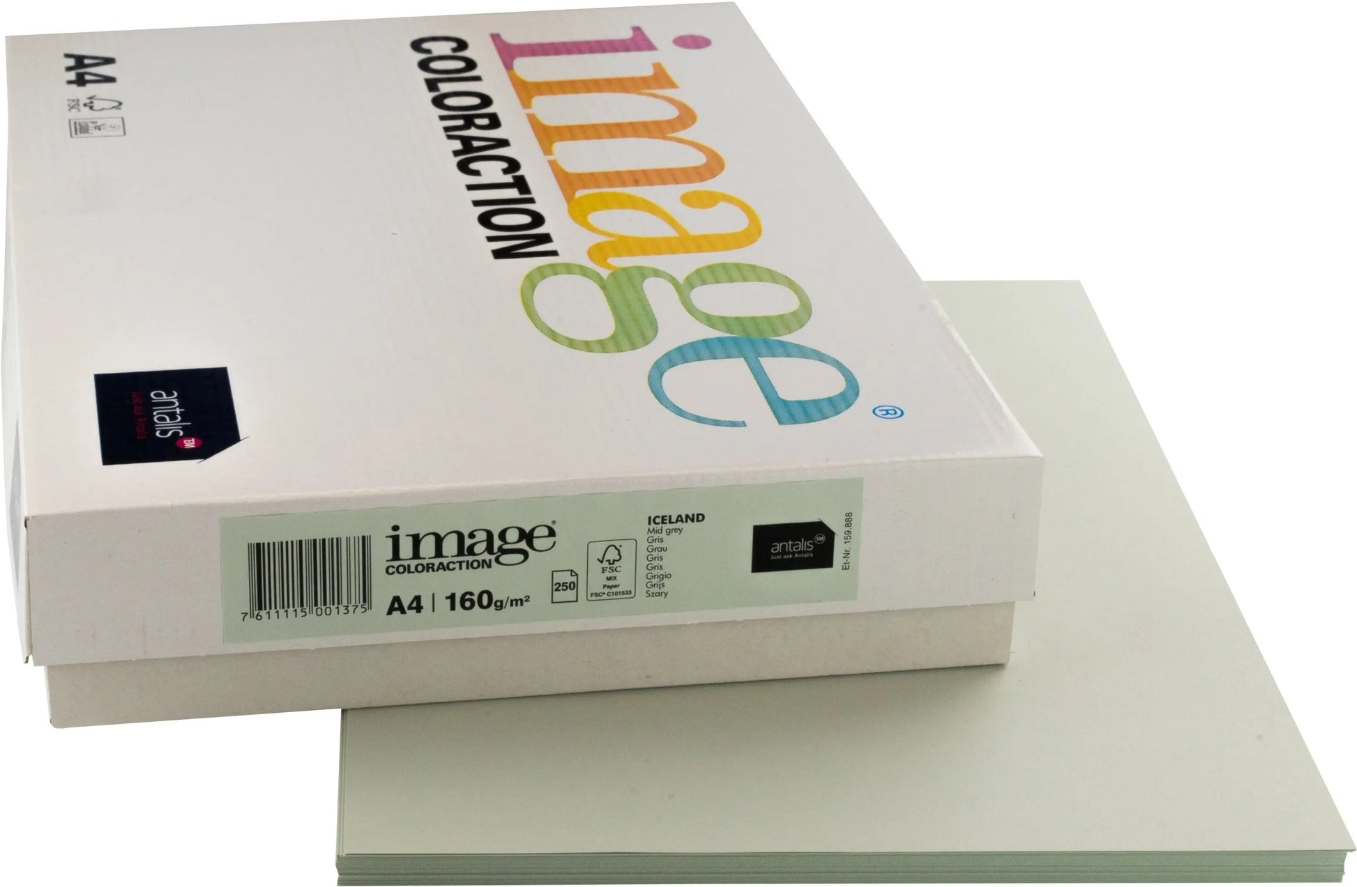 IMAGE COLORACTION Kopierpapier Iceland A4 291274 grau, 160g 250 Blatt Idealshop
