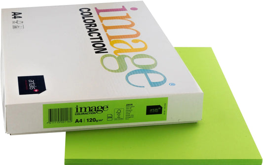 IMAGE COLORACTION Kopierpapier Java A4 266695 120g, maigrün 250 Blatt Idealshop