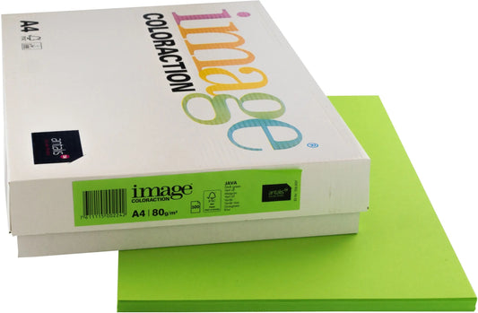 IMAGE COLORACTION Kopierpapier Java A4 274583 80g, maigrün 500 Blatt Idealshop