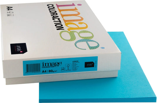IMAGE COLORACTION Kopierpapier Lisbon A4 274578 80g, königsblau 500 Blatt Idealshop
