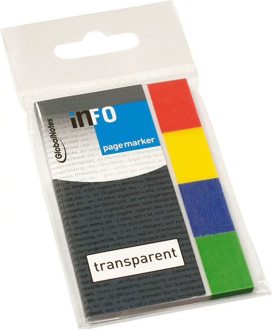 INFO Page Marker im Umschlag 5670-00 transp. 20x50mm, 4x40 Blatt Idealshop