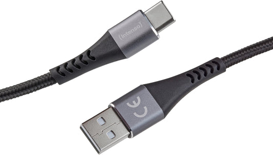 INTENSO Cable USB-A to USB C 7901100 1.5 m, Nylon black Idealshop